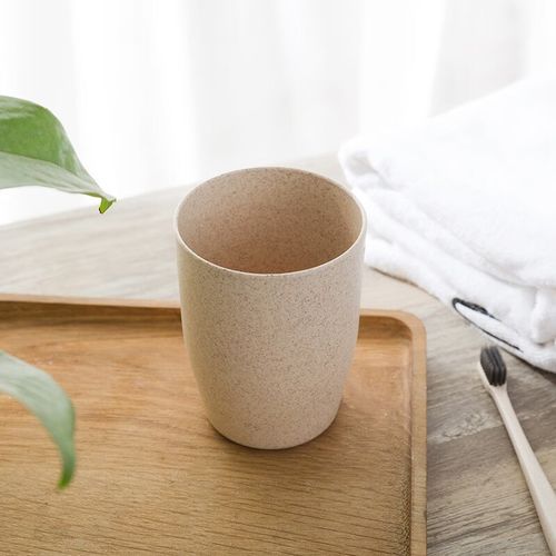 赫孜洗漱杯批发小麦秸秆杯子 创意漱口杯牙刷简约刷牙水杯学生洗漱杯